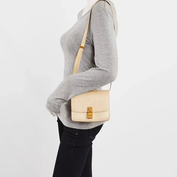 Celine Beige Python Mini Box Bag - Picture 2 of 11